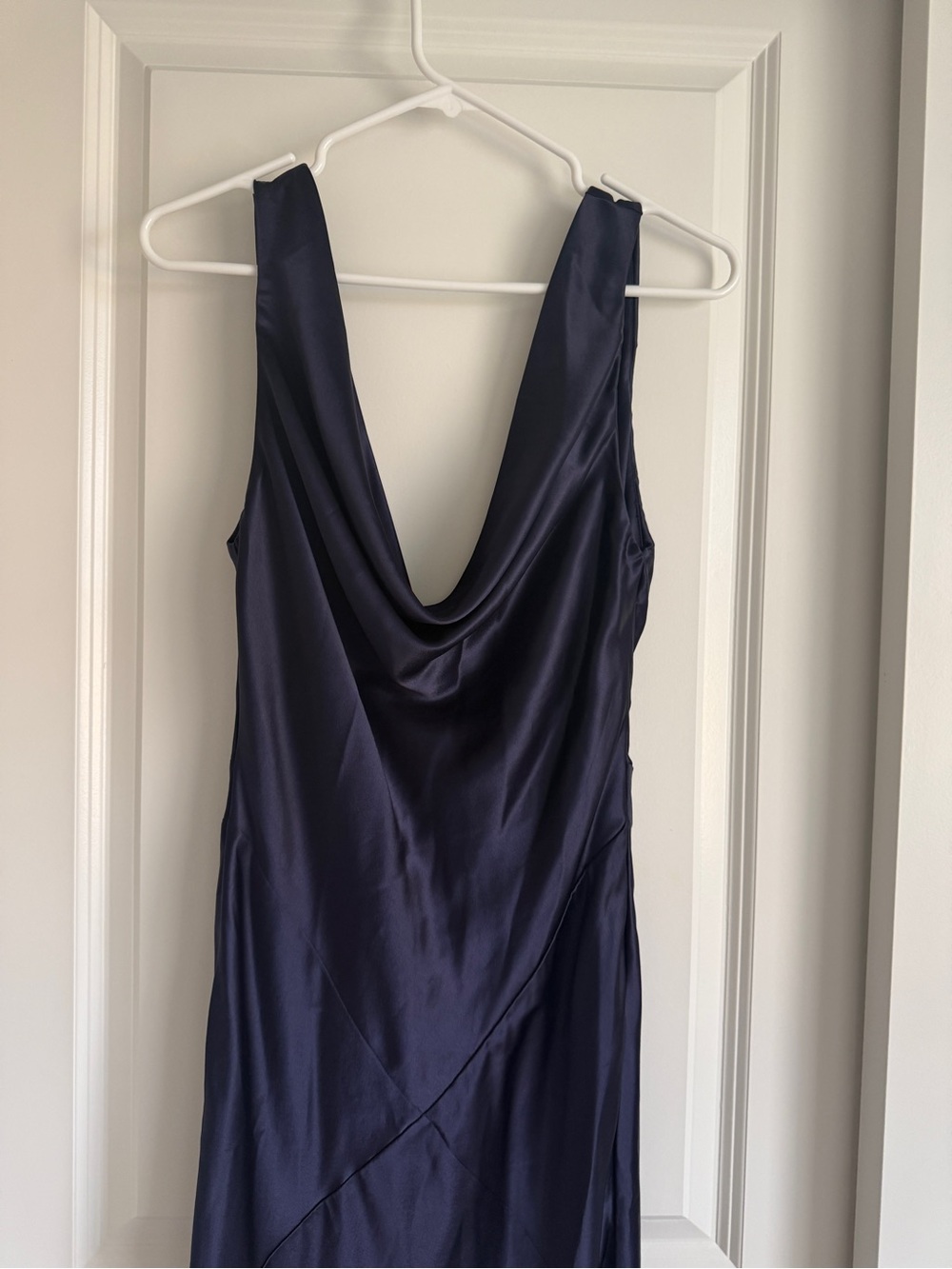 House of CB Dress Satin Cowl Neck Maxi Dress Wedding Evening - Picture 5 of 10